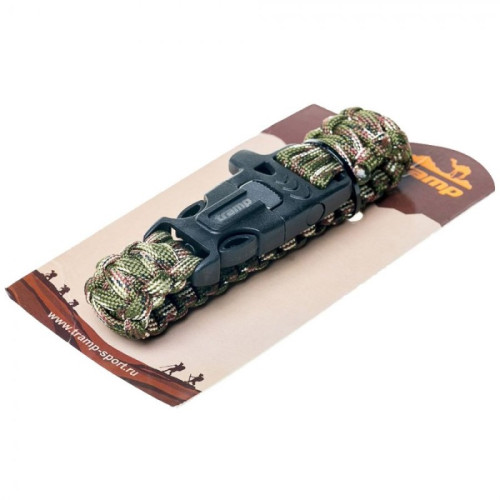 Tramp браслет выживальщика (свисток, огниво/2 метра паракорда) (камуфляж)