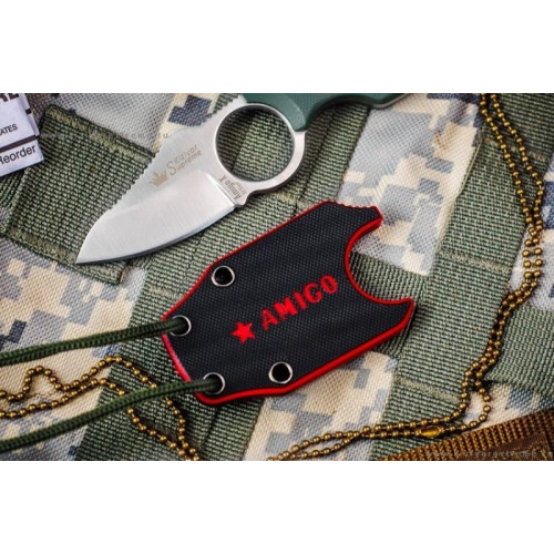 Шейный нож Amigo X Satin D2 Green