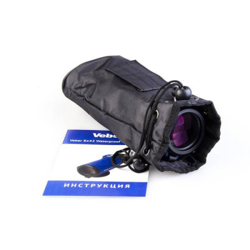 Монокуляр Veber BGD 8x42 С, синий, с компасом, Синий