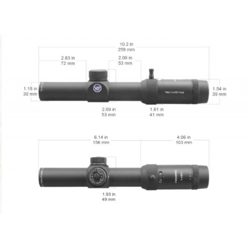 Оптический прицел Vector Optics Forester Jr. 1-4x24 SFP (Q), Черный