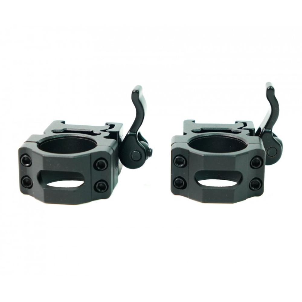 Кольца Leapers UTG 25,4 мм быстросъемные на Picatinny с рычажным зажимом, низкие