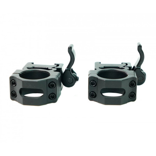 Кольца Leapers UTG 25,4 мм быстросъемные на Picatinny с рычажным зажимом, низкие