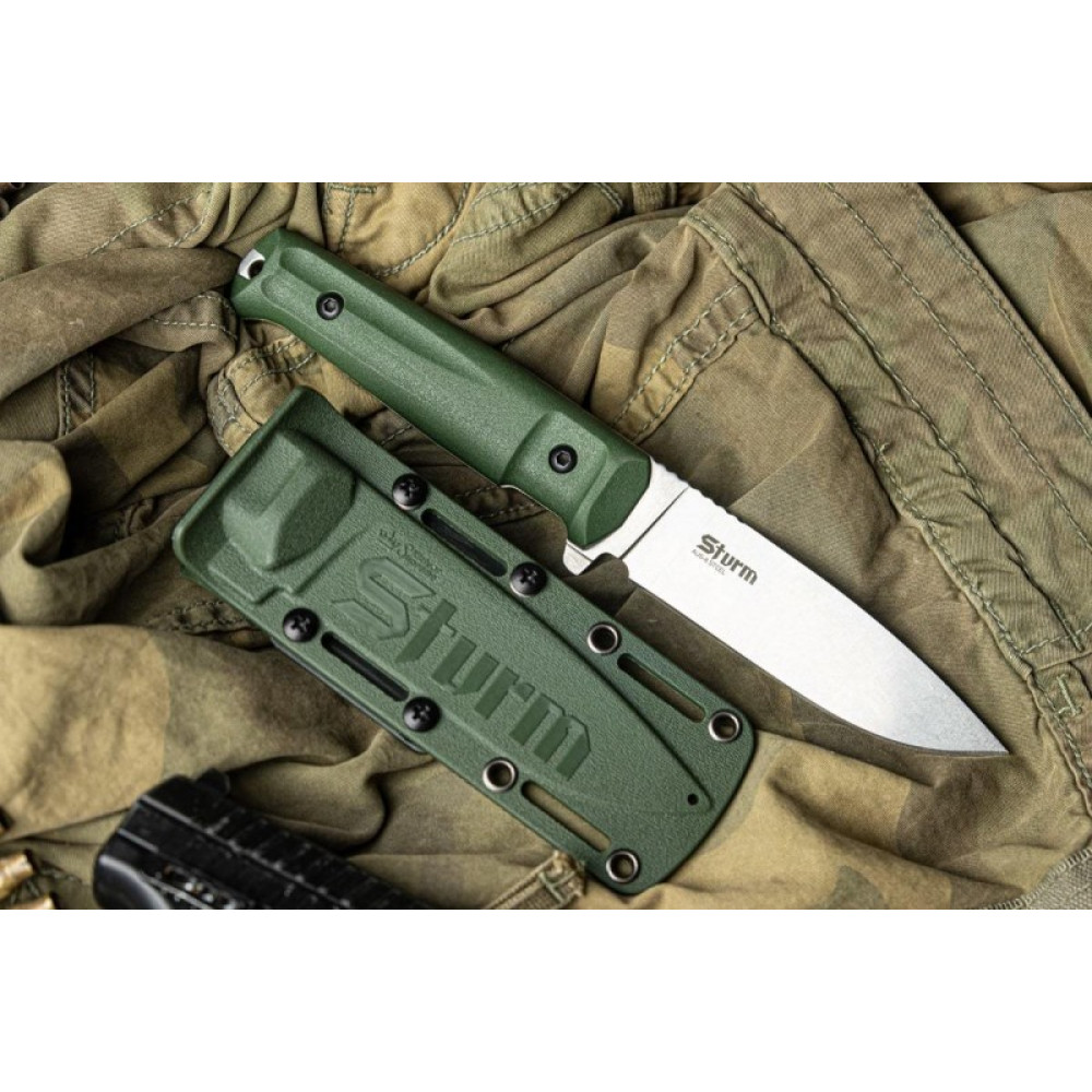 Тактический нож Sturm AUS-8 StoneWash Олива
