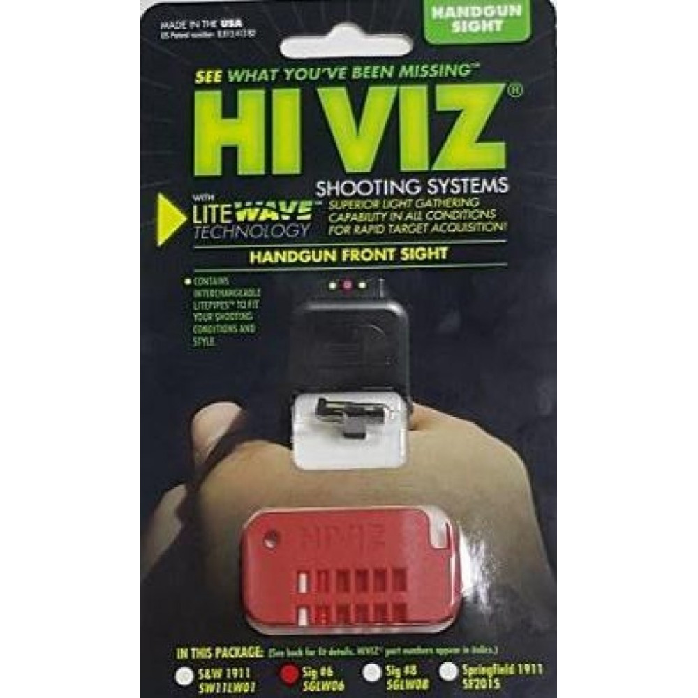 Оптоволоконная мушка HiVizSGLW06, высота 6мм