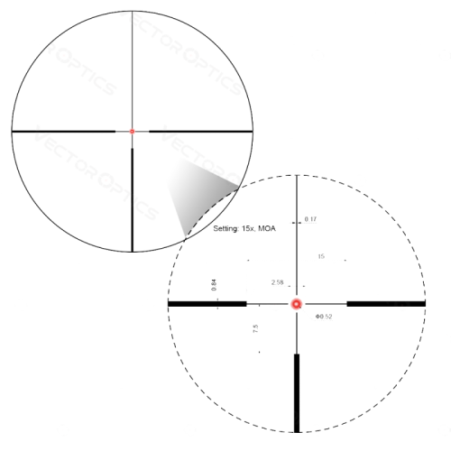 Оптический прицел Vector Optics Continental x6 2.5-15x56 SFP Fiber 30mm