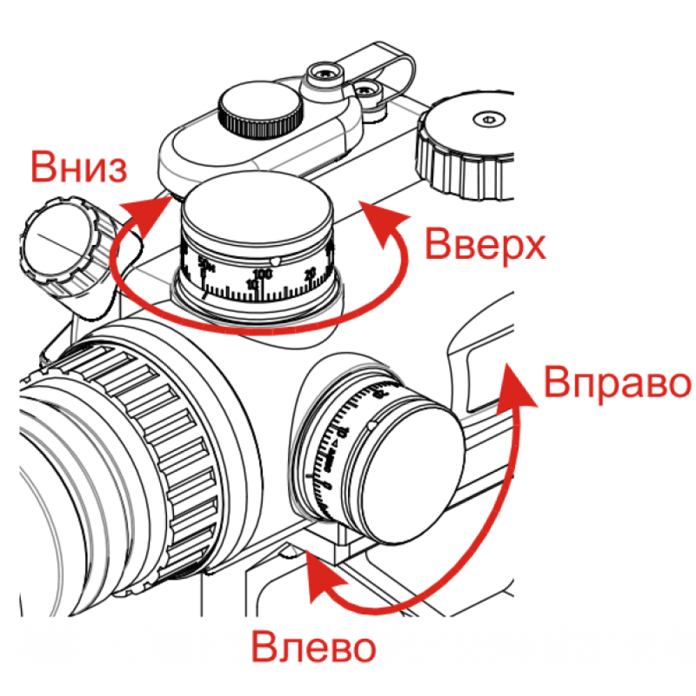 Прицел ночного видения Dedal 490-DK3 (165)/bw (чёрно-белый) - 6х
