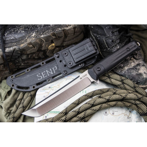 Тактический нож Senpai AUS-8 StoneWash Черный