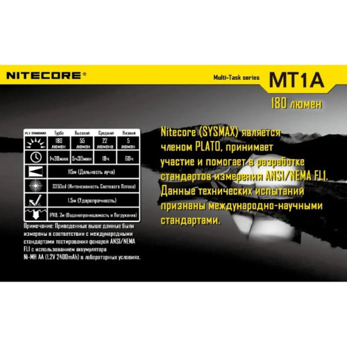 Фонарь ручной Nitecore MT1A