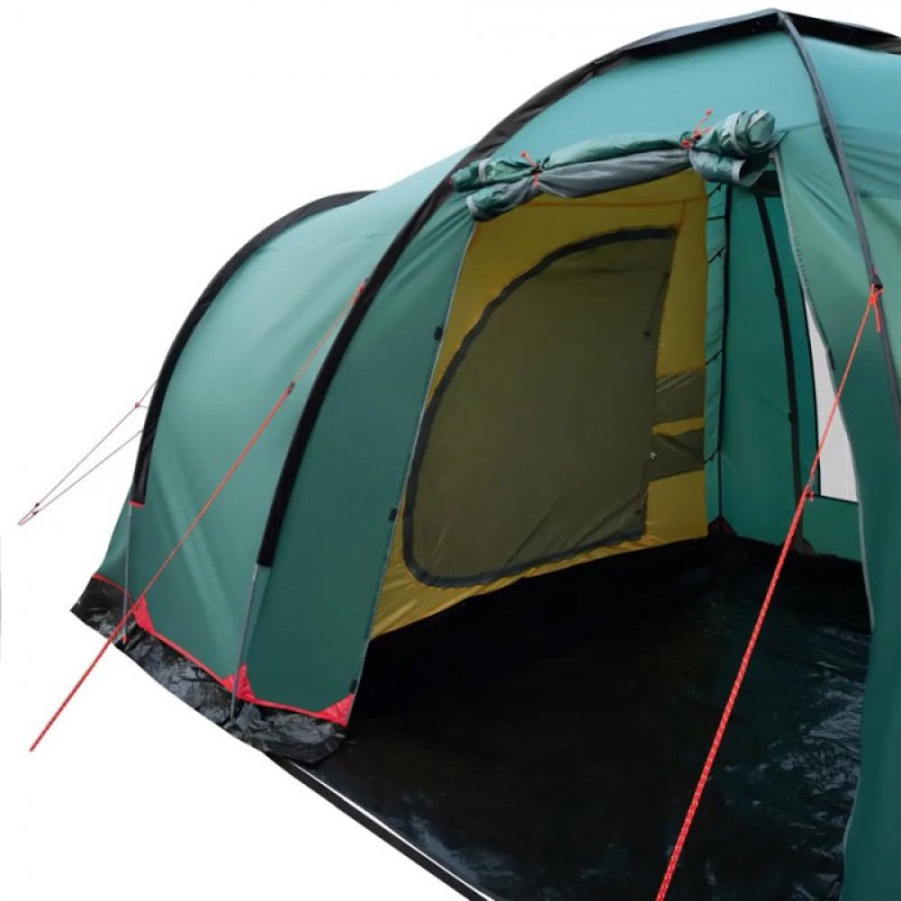 Палатка Tramp трехкомнатная Brest 9 V2, зеленый