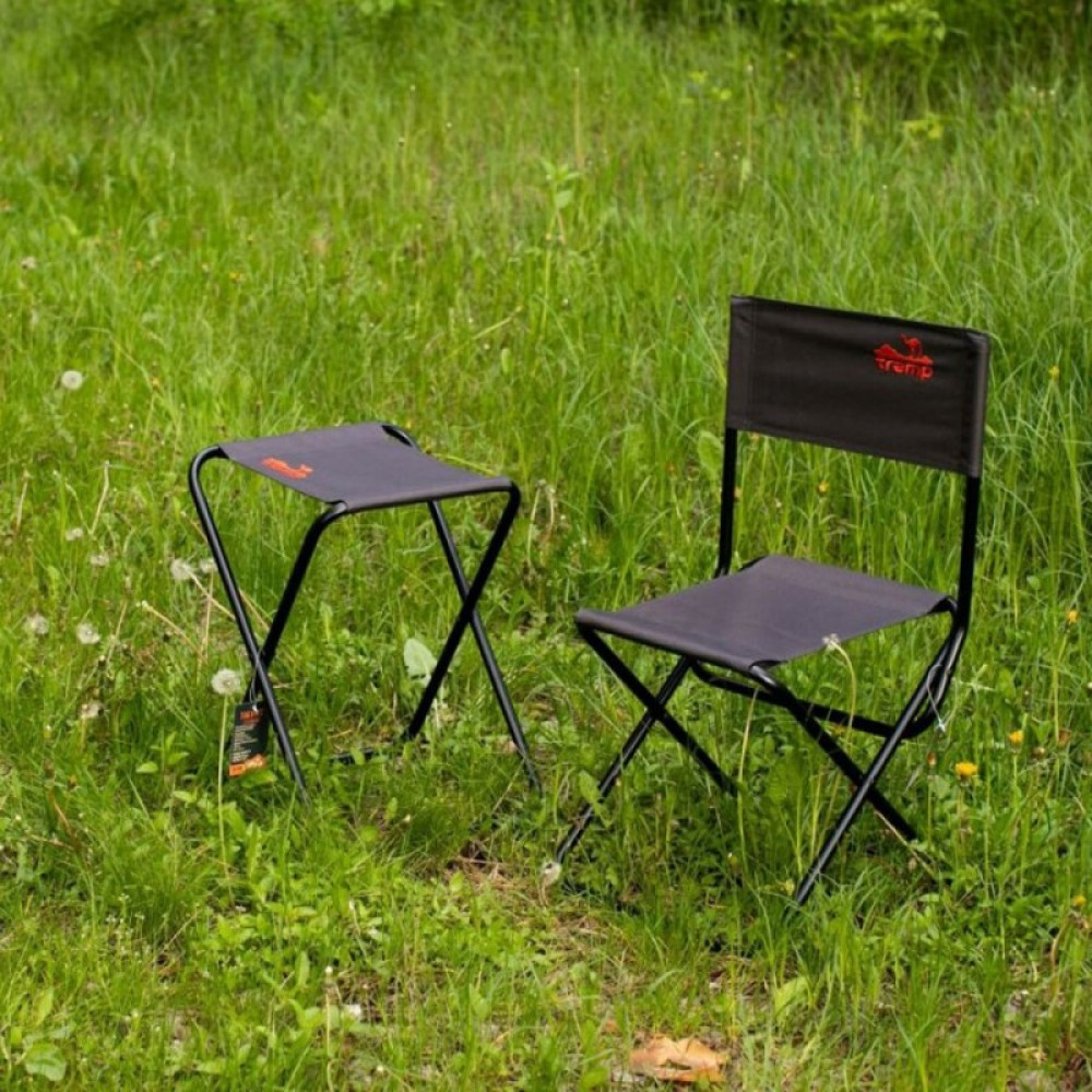 Табурет стальной со спинкой Tramp