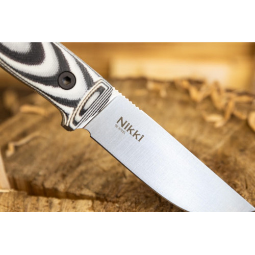 Туристический нож Nikki D2 Stonewash G10 Кожа