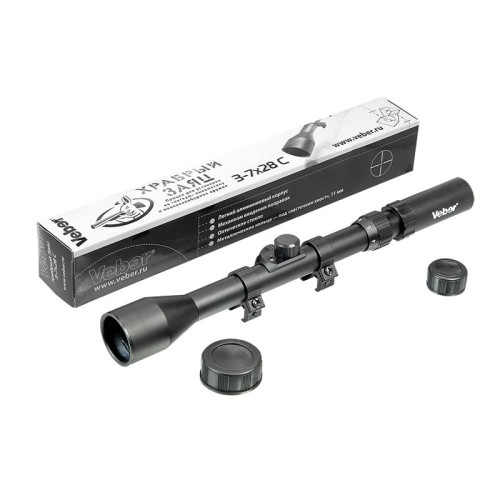 Оптический прицел для пневматики Veber Храбрый Заяц 3-7x28 C