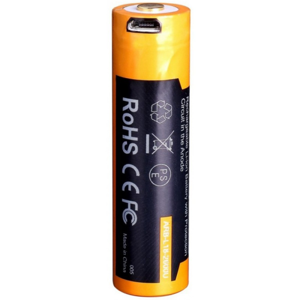 Аккумулятор с разъемом для USB 18650 FENIX 2600mAh ARB-L18-2600U