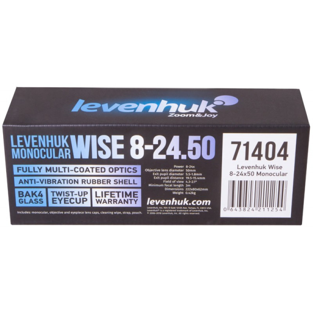 Монокуляр Levenhuk Wise 8-24x50