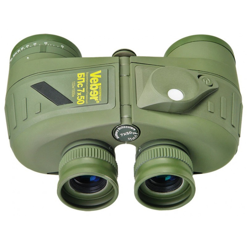 Бинокль Veber БПс 7x50 WP, плавающий, с компасом