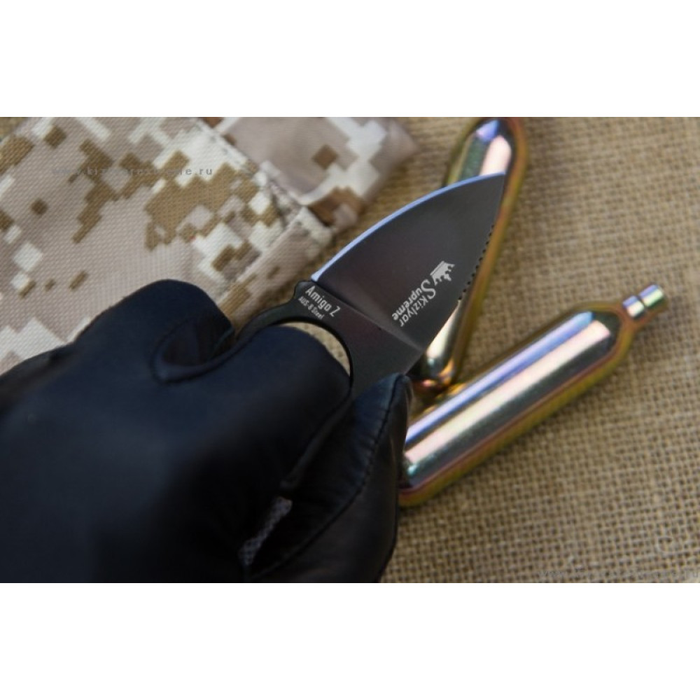 Шейный нож Amigo Z Black AUS-8 OH