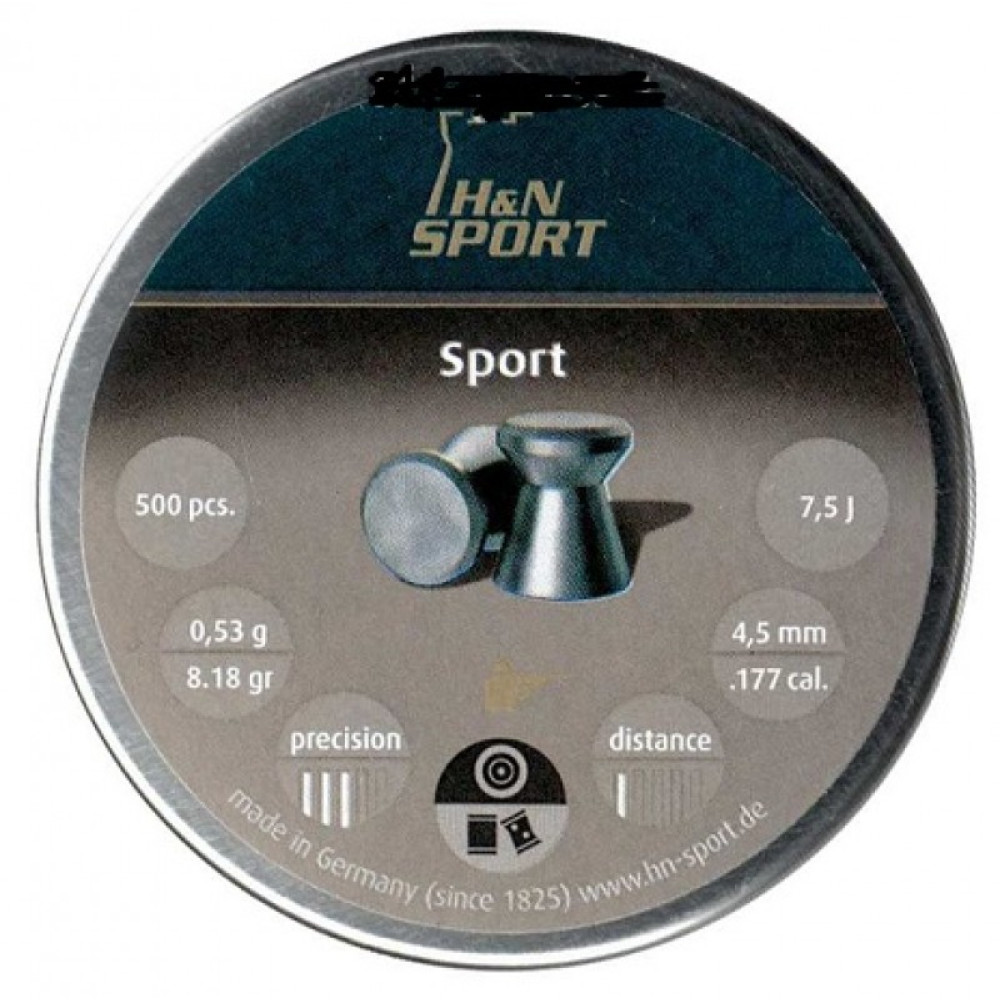 Пульки HN Sport, 0.53 г, 4.5 мм, 500 шт