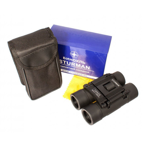 Бинокль STURMAN 12x25, черный, Черный