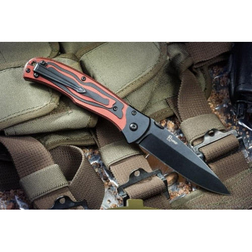 Складной нож Prime D2 Black Titanium G10