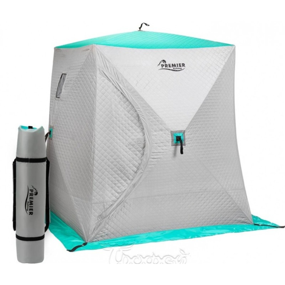 Палатка Helios Premier Комфорт 1,8x1,8 бирюза/серый