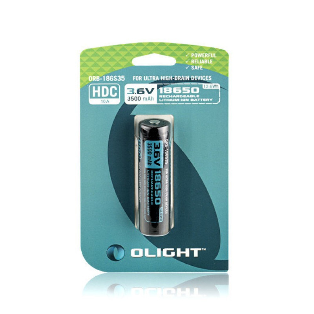 Аккумулятор Li-ion Olight HDC ORB-186S35 18650 3,7 В. 3500 mAh